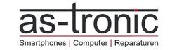 Logo von as-tronic mit Text: Smartphones, Computer, Reparaturen.