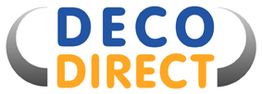 Logo mit blauem "DECO" und orangefarbenem "DIRECT", flankiert von grauen Klammern.
