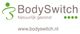 Logo van BodySwitch met slogan "Natuurlijk gezond" en website www.bodyswitch.nl.