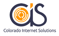CIS logo with "Colorado Internet Solutions" text and an orange spiral in the letter "C".