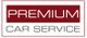 Logo mit der Aufschrift "Premium Car Service", rot-weißer Hintergrund.