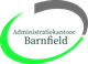 Logo van Administratiekantoor Barnfield met groene en grijze bogen.