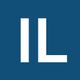 Buchstaben "IL" in Weiß auf blauem Hintergrund.