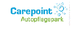 Logo mit Text "Carepoint Autopflegepark" und blauen Blasen.