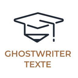 Absolventenhut-Symbol mit dem Text "Ghostwriter Texte" darunter.