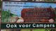 Billboard van Landgoed Maria Hoeve met informatie en contactgegevens voor natuurkampeerterrein.
