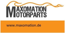 Logo von Maxomation Motorparts mit orangenem Text: "www.maxomation.de".
