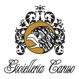 Logo di Gioielleria Caruso con disegno di un'aquila stilizzata in cerchio dorato.