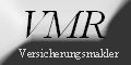 "Logo mit den Buchstaben VMR über dem Wort Versicherungsmakler in schwarz-weißem Design."