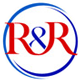 Red "R&R" text with a blue circular swoosh around it.