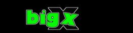Grüner Text "big x" auf schwarzem Hintergrund.