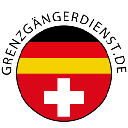 Kreis mit spanischen und Schweizer Flaggenfarben: Rot-Gelb über Rot mit weißem Kreuz.