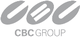 Logo der CBC Group in Grau, bestehend aus stilisierten Buchstaben und "CBC GROUP"-Schriftzug.