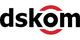 Logo mit dem Schriftzug "dskom" in Schwarz und einem roten Halbkreis über und unter dem Buchstaben "o".