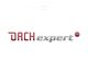Textlogo "DACHexpert" in Rot und Grau mit einem kleinen Dachsymbol.