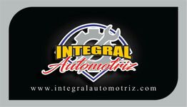Logo de Integral Automotriz con engranaje y llave; sitio web: www.integralautomotriz.com.
