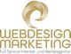 Logo mit Text: "Webdesign & Marketing. Full Service Internet- und Werbeagentur."