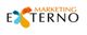 Logo de "Marketing Externo" con flechas naranja y azul uniendo las letras E y X.