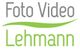 Logo mit Text "Foto Video Lehmann" in Grau und Grün.