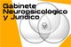 Gráfico con texto: "Gabinete Neuropsicológico y Jurídico" con fondo naranja y símbolo psi.