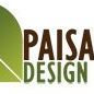 Logotipo da Paisa Design com folhas verdes e texto em marrom e verde.