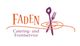 Logo: "Faden Catering- und Eventservice" mit Besteck und Faden.