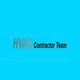 Blue background with the text "HVAC Contractor Team" in gray and black.