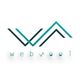 Abstract logo with teal and black lines forming a stylized "W," with "webveel" below.