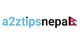 Logo with text "a2ztips nepal" and a small image of the Nepal flag.
