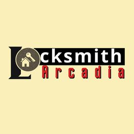 Logo with "Locksmith Arcadia" text and key and house symbol in the letter "L".