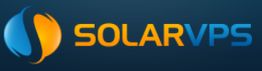SolarVPS logo: stylized blue and orange design with company name on a dark background.