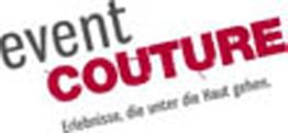 Textlogo: "event COUTURE" in schwarz und rot mit Slogan: "Erlebnisse, die unter die Haut gehen."