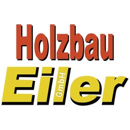 Logo von Holzbau Eiler GmbH in roten und gelben Buchstaben auf weißem Hintergrund.