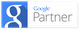 Google Partner-Logo auf weißem Hintergrund.