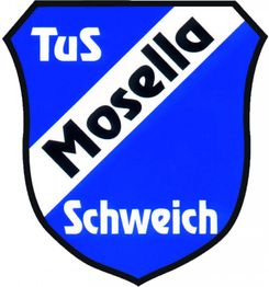 Wappen des TuS Mosella Schweich in Blau und Weiß.