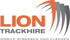 Logo von Lion Trackhire, mobiler Straßendienstleister, mit stilisiertem Löwengriffsymbol.