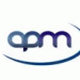 Logo mit den Buchstaben "apm", umgeben von einem blauen Halbkreis.