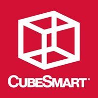 Red logo featuring a white cubic design above the text "CubeSmart."