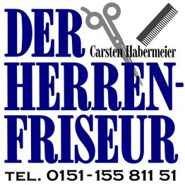 Friseur-Werbung mit Schere, Kamm und Kontaktnummer: 0151-155 811 51