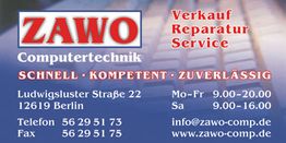 ZAWO Computertechnik: Verkauf, Reparatur, Service in Berlin, schnell und zuverlässig.