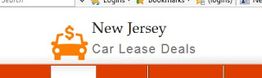 "Logo with orange car icon and text: 'New Jersey Car Lease Deals'."