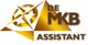 Goudkleurige piramide met tekst: "De MKB Assistant" en een kompas-icoon.