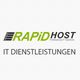 Logo mit Text: "RAPIDHOST Professional IT Solutions" und "IT Dienstleistungen" auf weißem Hintergrund.