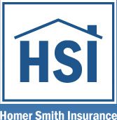 HSI logo with a house roof design above the letters, reading "Homer Smith Insurance."