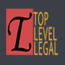 Stylized "I" logo with "Top Level Legal" text on a red square, black background.