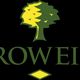 Logo met groene boom en tekst "Frowein" op zwarte achtergrond. Gele ruit onder de tekst.