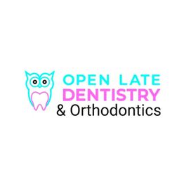 Open Late Dentistry & Orthodontics logo with an owl design.