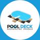 Illustration of a pool and deck with text: "Pool Deck Resurfacing Phoenix."