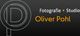 Logo von Fotografie Studio Oliver Pohl mit stilisiertem Buchstaben "P".