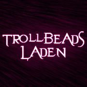 Text "Trollbeads Laden" in weißer Schrift auf dunklem, violettem Hintergrund.